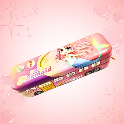 Bus-Shaped Metal Pencil Box/Stationery Organizer