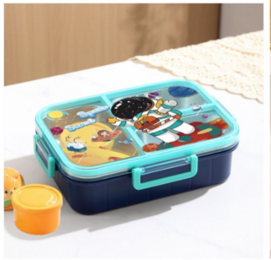 Cartoon 3-Compartment Stainless Steel Bento Lunch Box