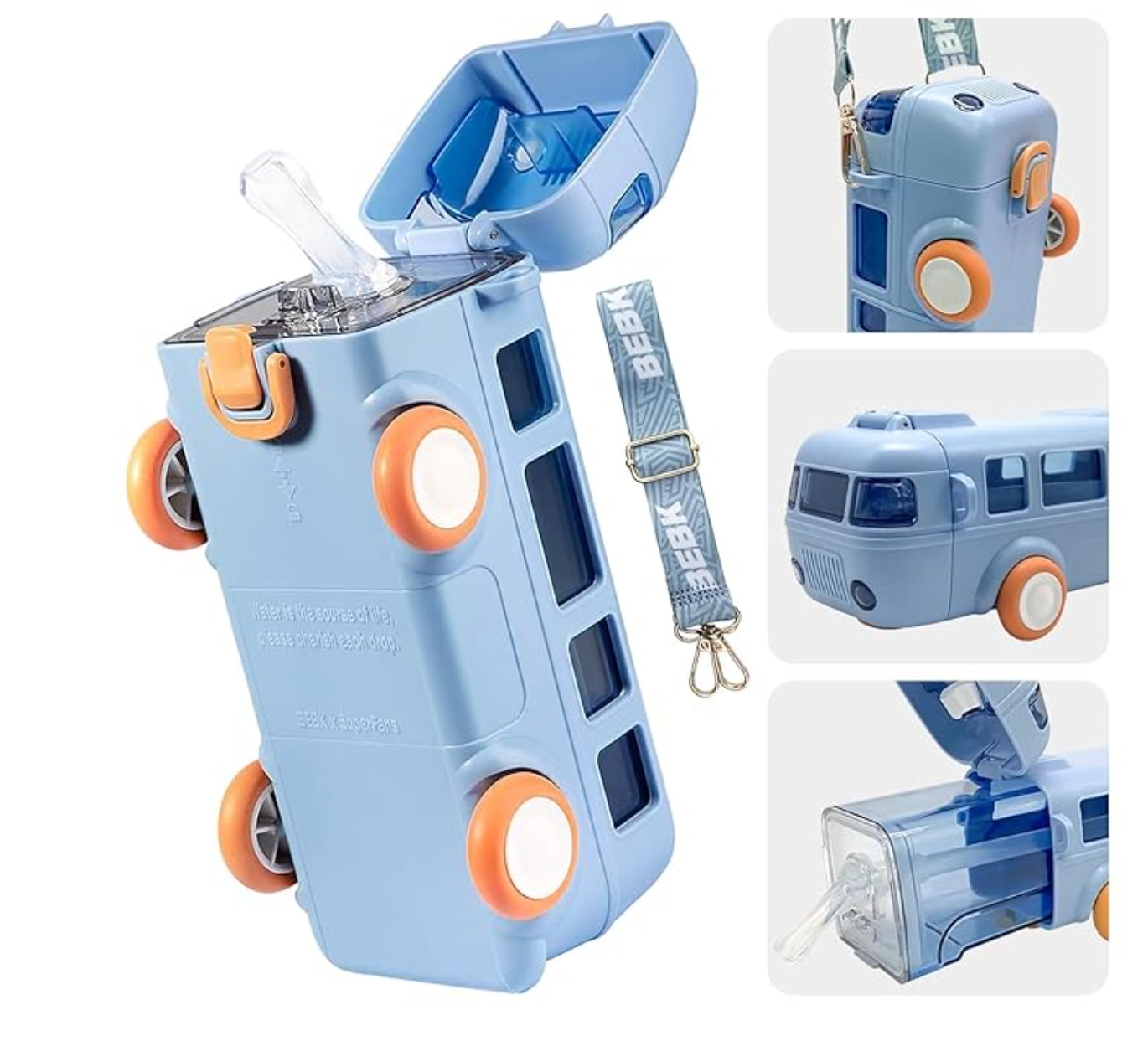 BUS Sipper Bottle WITH SLING FOR KIDS