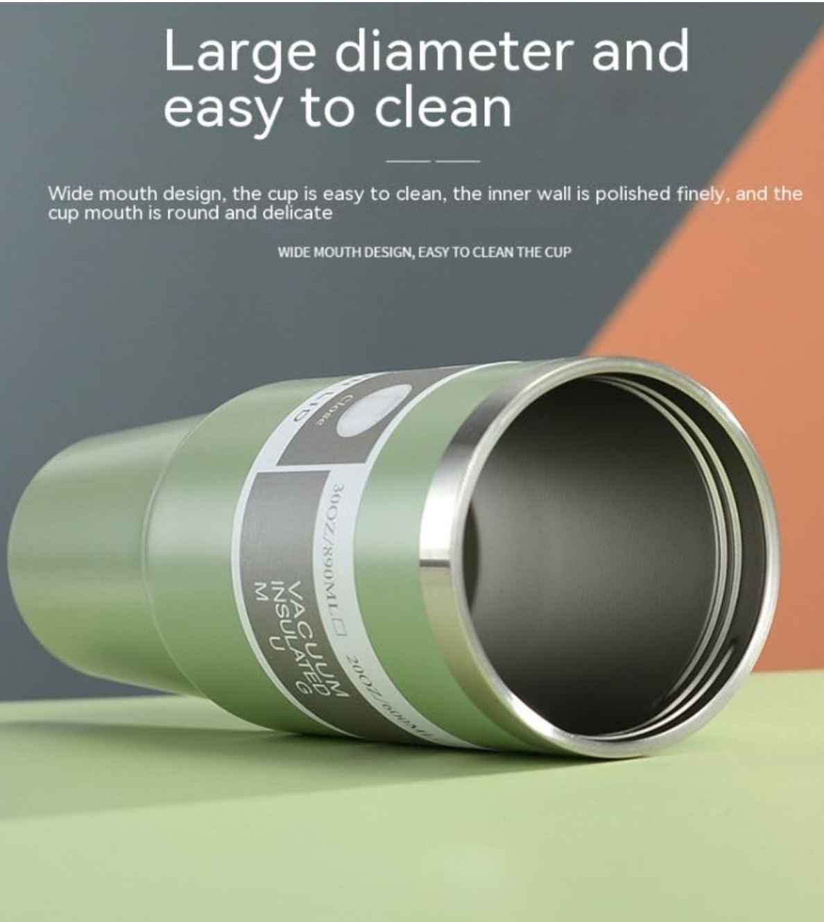 900 ML Stainless Steel Car Thermos Outdoor Sports Water Kettle Portable Gym Outdoor Bottle Cold and Hot Double-Layer Insulated Cup Tumbler by Kattymao