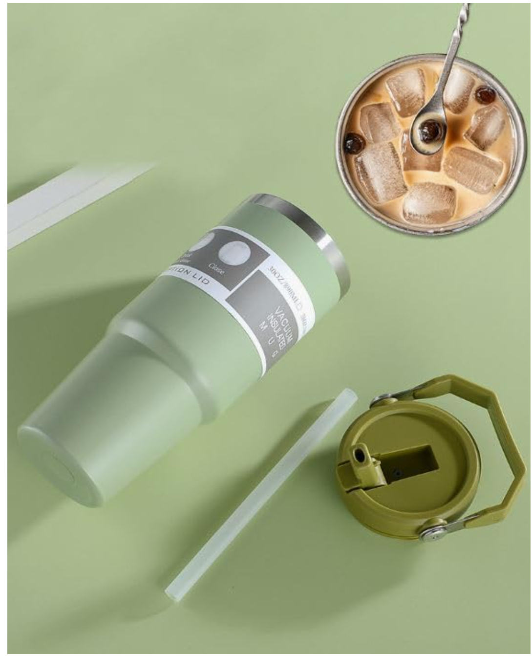 900 ML Stainless Steel Car Thermos Outdoor Sports Water Kettle Portable Gym Outdoor Bottle Cold and Hot Double-Layer Insulated Cup Tumbler by Kattymao