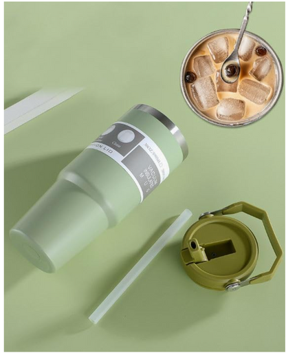 900 ML Stainless Steel Car Thermos Outdoor Sports Water Kettle Portable Gym Outdoor Bottle Cold and Hot Double-Layer Insulated Cup Tumbler by Kattymao