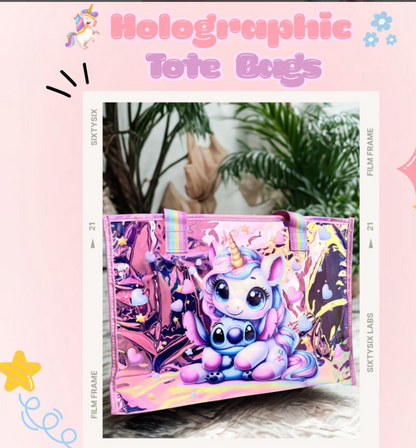 Holographic Tote Duffle Bag for Girls