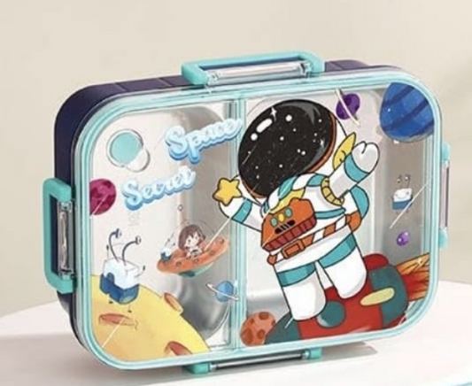 Cartoon 3-Compartment Stainless Steel Bento Lunch Box