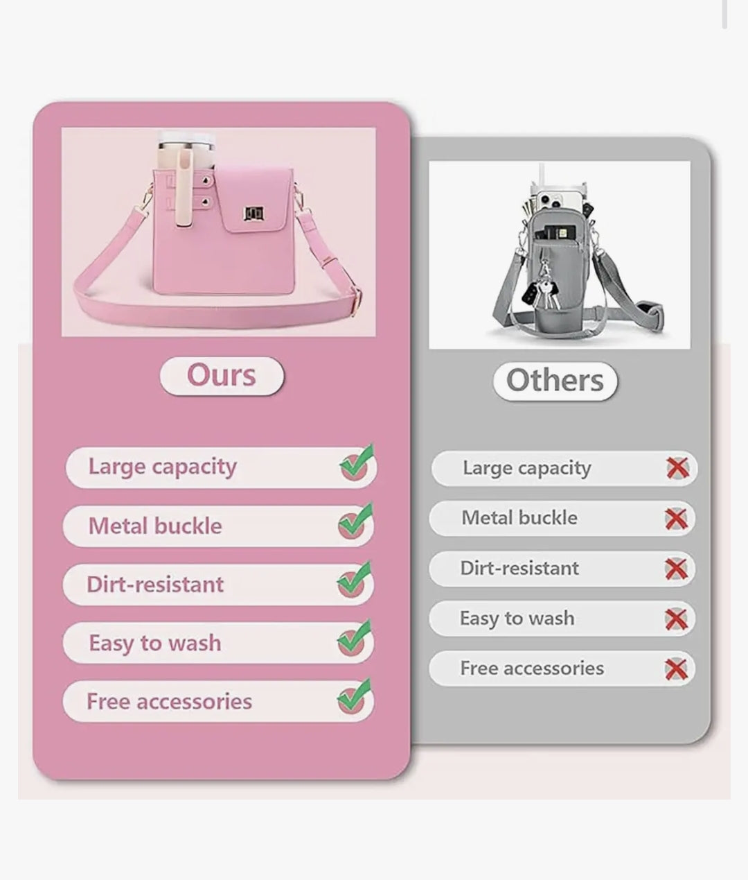 PU Leather Crossbody stanley Bag / Shoulder Bag / Women's Sling Bag