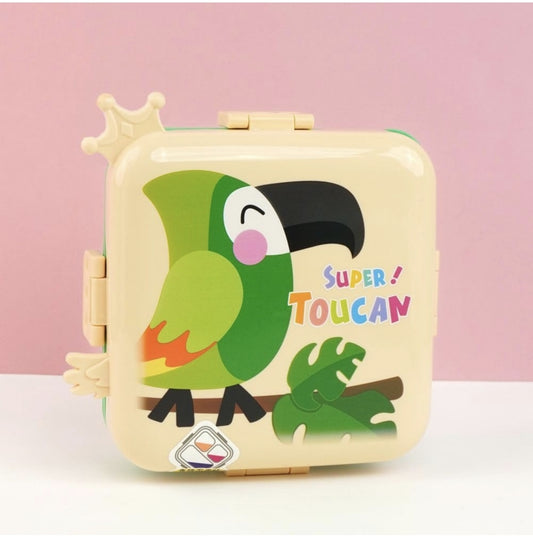 Super Toucan Cartoon Square Lunch Box for Kids