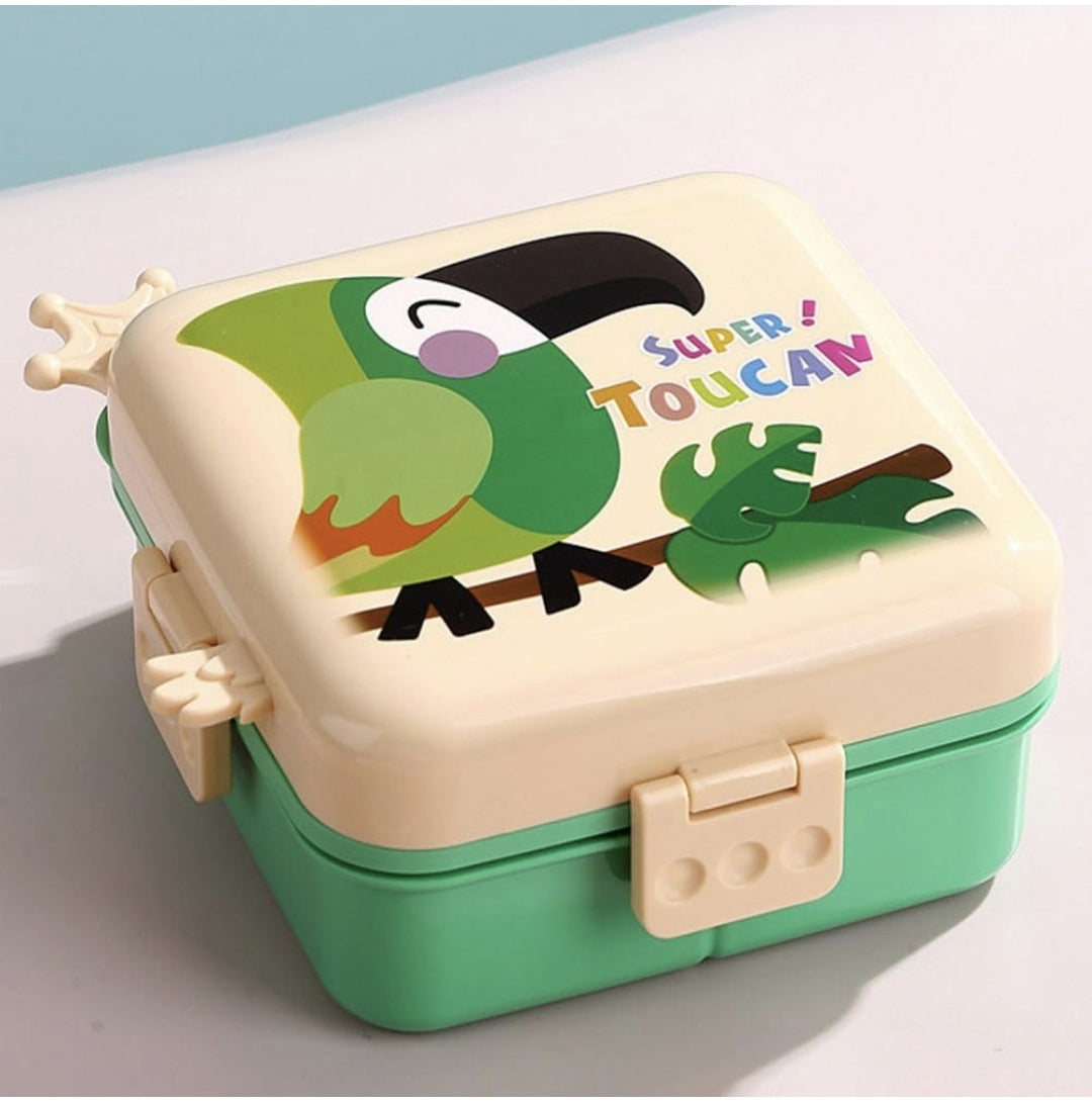 Super Toucan Cartoon Square Lunch Box for Kids