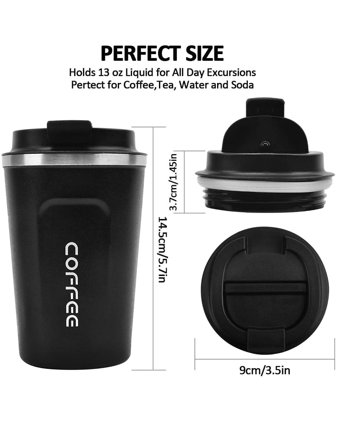 450ml | Reusable Travel Coffee Cup | Leak-Proof Lid | On-The-Go Ready  Premium Coffee Tumbler | Temperature Locked | Daily Use Essential