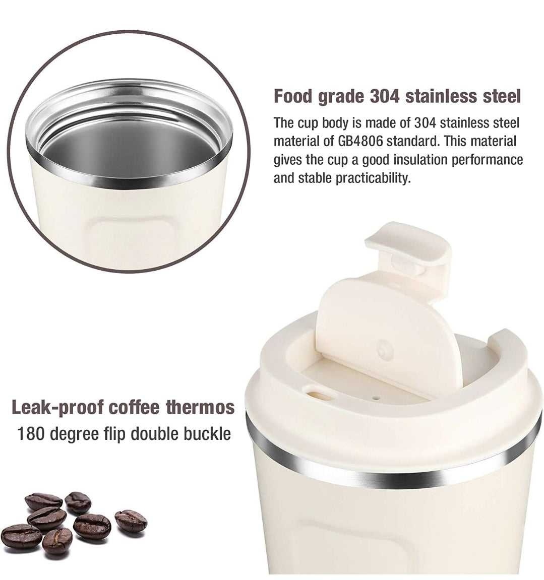 450ml | Reusable Travel Coffee Cup | Leak-Proof Lid | On-The-Go Ready  Premium Coffee Tumbler | Temperature Locked | Daily Use Essential
