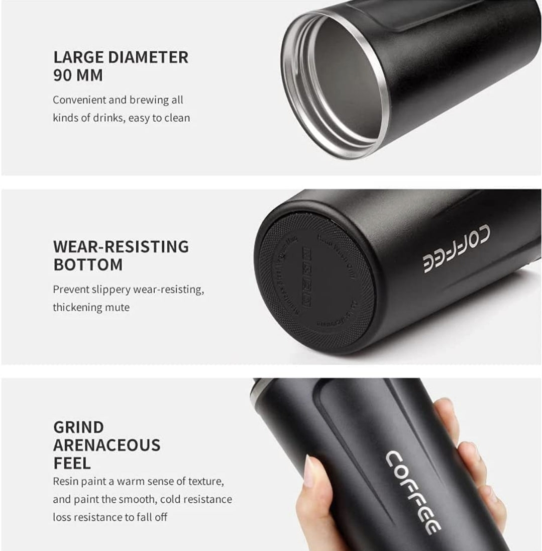 450ml | Reusable Travel Coffee Cup | Leak-Proof Lid | On-The-Go Ready  Premium Coffee Tumbler | Temperature Locked | Daily Use Essential