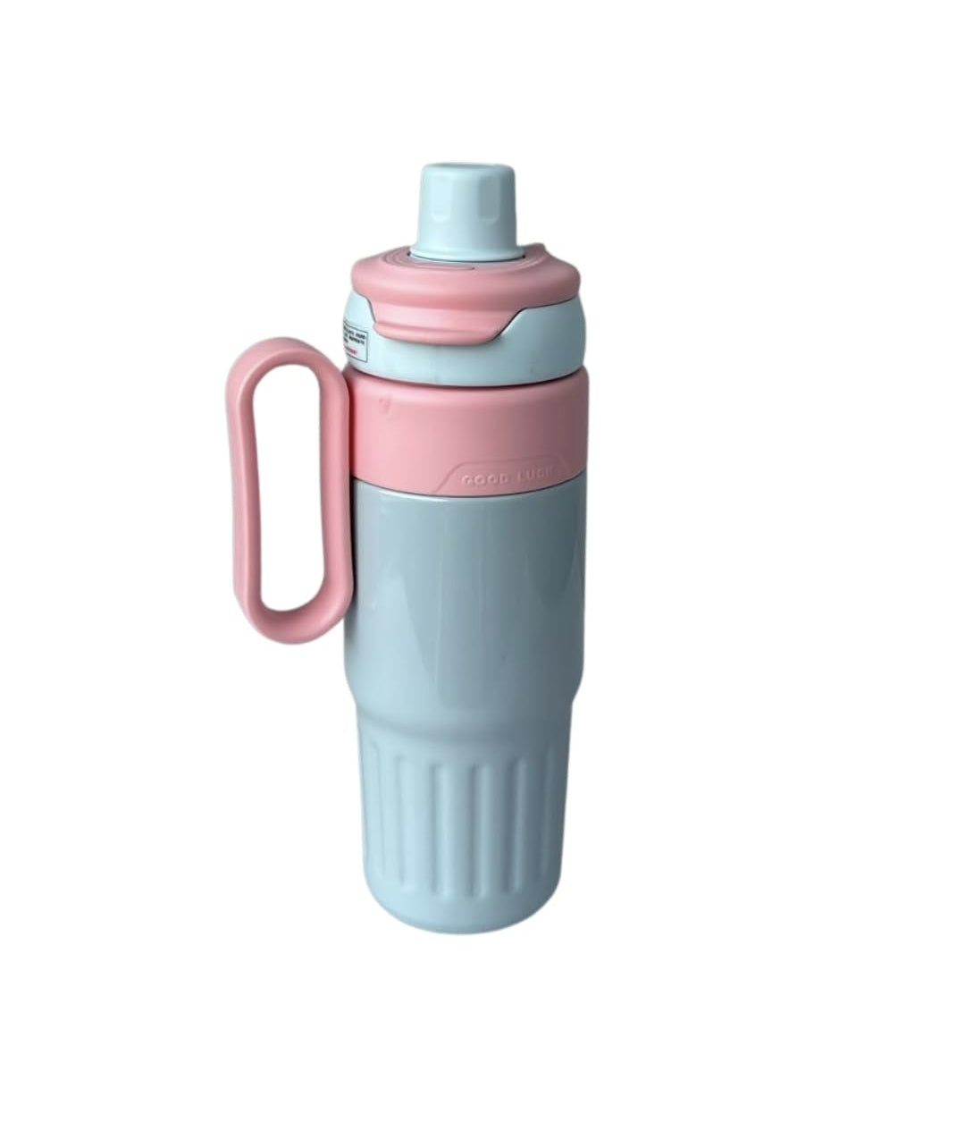 750ml Insulated Water Bottle (Pastel Pink & Light Blue) - Hot & Cold Double Wall Tumbler with Handle, Straw & Spout Lid for Gym, Office, Travel by KATTY MAO My First Best Friend