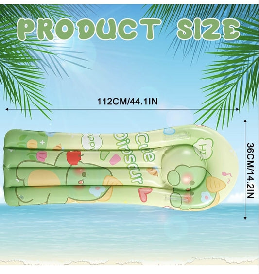 Children's Inflatable Surfboard Water Play Toys Cartoon Bed Swimming Training Paddling Board, Size - 112x36 cms.