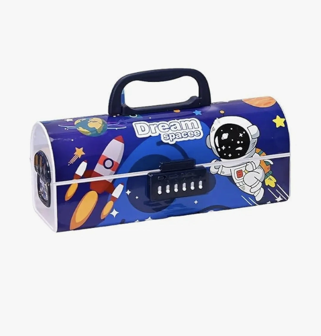 KATTY MAO My First Best Friend Dream Space Kids Pencil Box, Space Theme Design with Astronaut, 21.7 x 7.4 x 9 cm, Blue