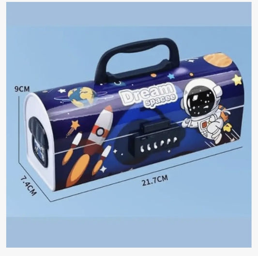 KATTY MAO My First Best Friend Dream Space Kids Pencil Box, Space Theme Design with Astronaut, 21.7 x 7.4 x 9 cm, Blue