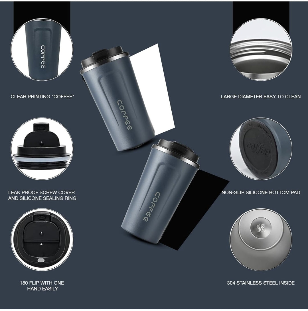450ml | Reusable Travel Coffee Cup | Leak-Proof Lid | On-The-Go Ready  Premium Coffee Tumbler | Temperature Locked | Daily Use Essential