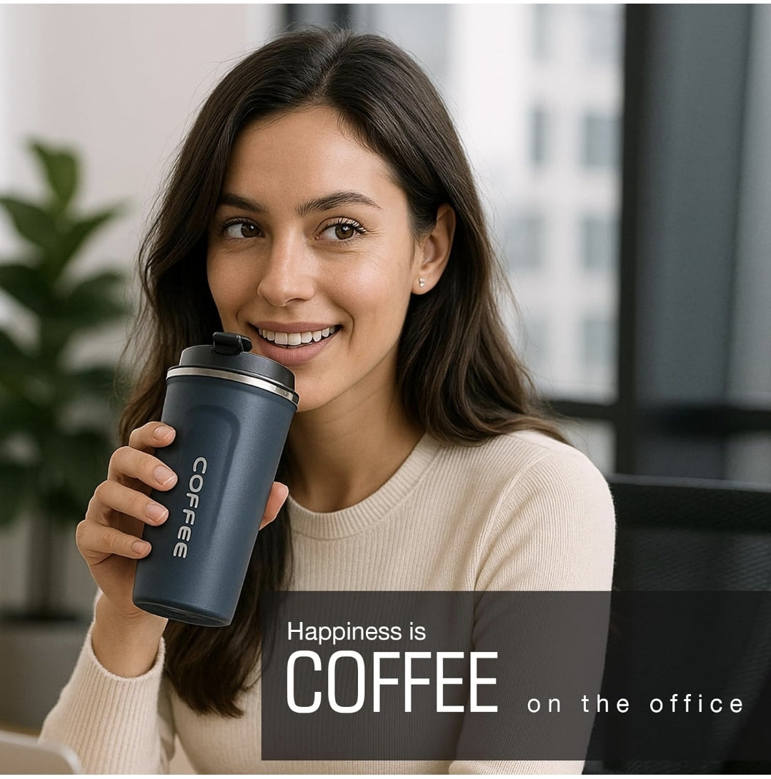 450ml | Reusable Travel Coffee Cup | Leak-Proof Lid | On-The-Go Ready  Premium Coffee Tumbler | Temperature Locked | Daily Use Essential