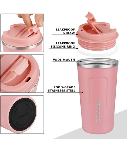 450ml | Reusable Travel Coffee Cup | Leak-Proof Lid | On-The-Go Ready  Premium Coffee Tumbler | Temperature Locked | Daily Use Essential