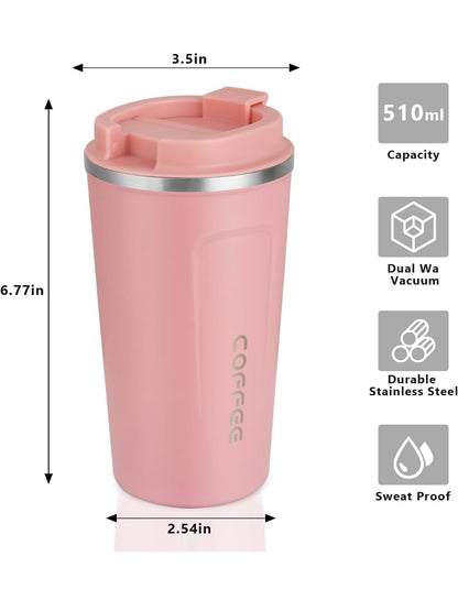 450ml | Reusable Travel Coffee Cup | Leak-Proof Lid | On-The-Go Ready  Premium Coffee Tumbler | Temperature Locked | Daily Use Essential
