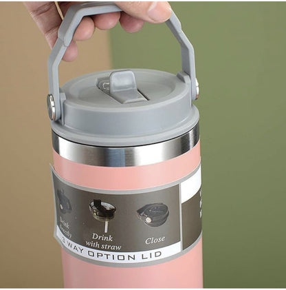 900 ML Stainless Steel Car Thermos Outdoor Sports Water Kettle Portable Gym Outdoor Bottle Cold and Hot Double-Layer Insulated Cup Tumbler by Kattymao