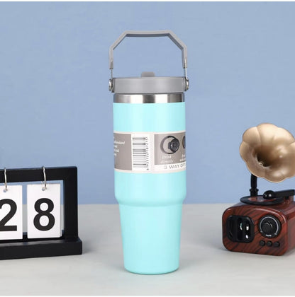 900 ML Stainless Steel Car Thermos Outdoor Sports Water Kettle Portable Gym Outdoor Bottle Cold and Hot Double-Layer Insulated Cup Tumbler by Kattymao