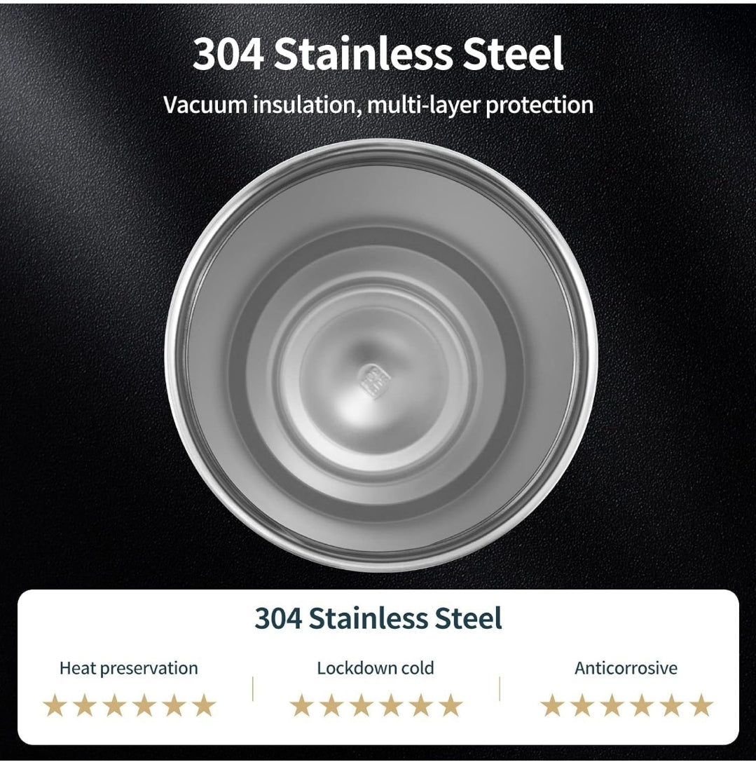 900 ML Stainless Steel Car Thermos Outdoor Sports Water Kettle Portable Gym Outdoor Bottle Cold and Hot Double-Layer Insulated Cup Tumbler by Kattymao