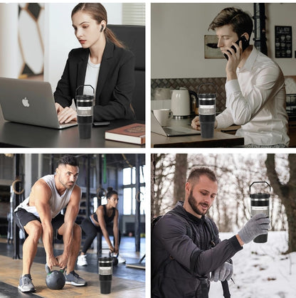 900 ML Stainless Steel Car Thermos Outdoor Sports Water Kettle Portable Gym Outdoor Bottle Cold and Hot Double-Layer Insulated Cup Tumbler by Kattymao