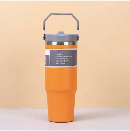 900 ML Stainless Steel Car Thermos Outdoor Sports Water Kettle Portable Gym Outdoor Bottle Cold and Hot Double-Layer Insulated Cup Tumbler by Kattymao