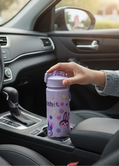 500ml |  Sipper Water Bottle  | Flip-Top Lid|  Push Button Spout.