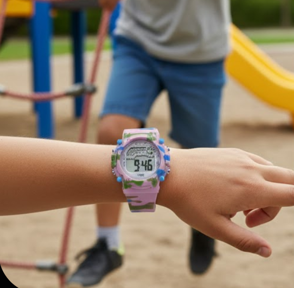 Sports Watch |  LCD Display |  Round Shape| Wristwatch for Kids.