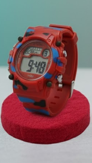 Sports Watch |  LCD Display |  Round Shape| Wristwatch for Kids.