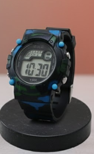 Sports Watch |  LCD Display |  Round Shape| Wristwatch for Kids.