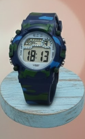 Sports Watch |  LCD Display |  Round Shape| Wristwatch for Kids.