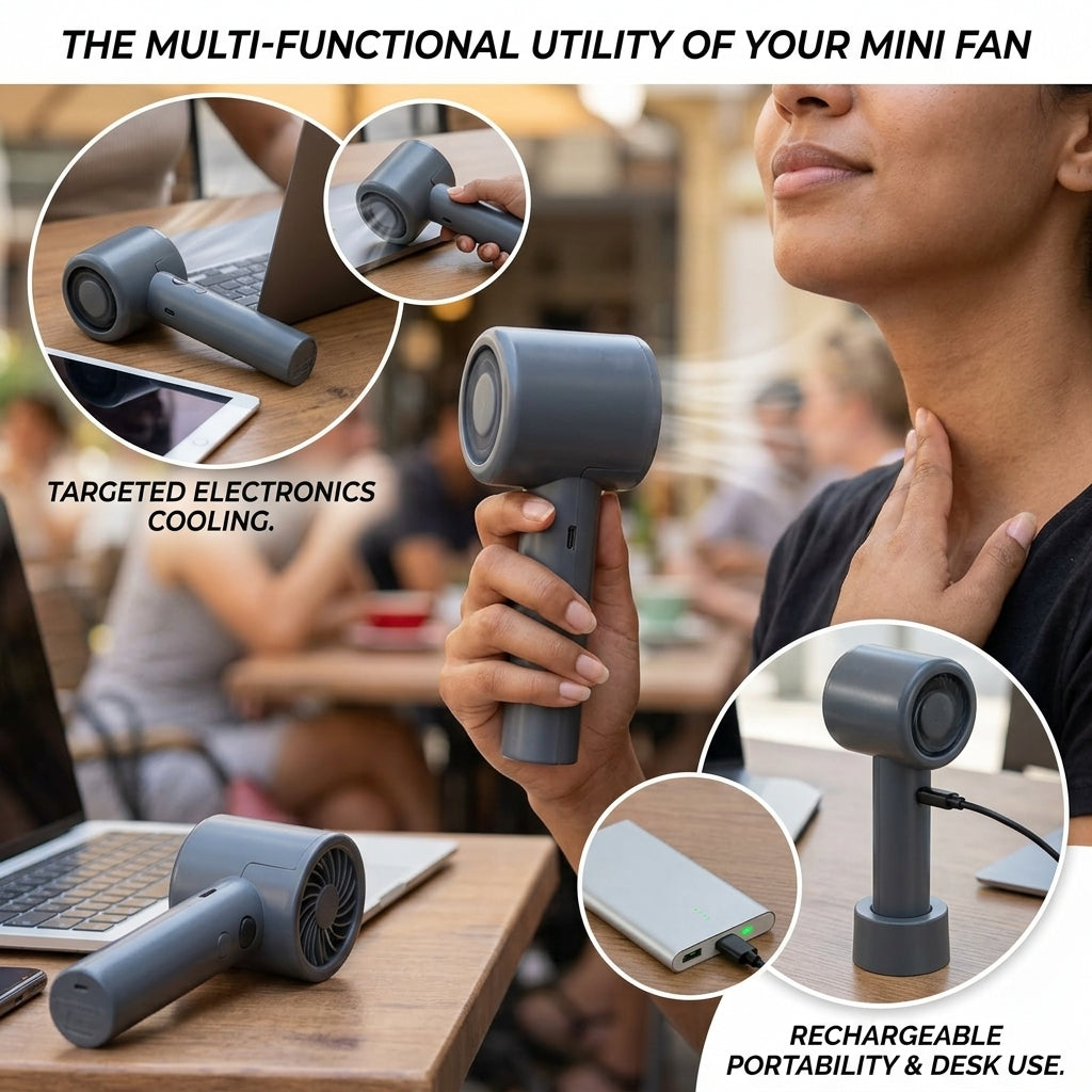 PORTABLE HAND FAN | AVAILABLE IN 4 DIFERENT COLOURS