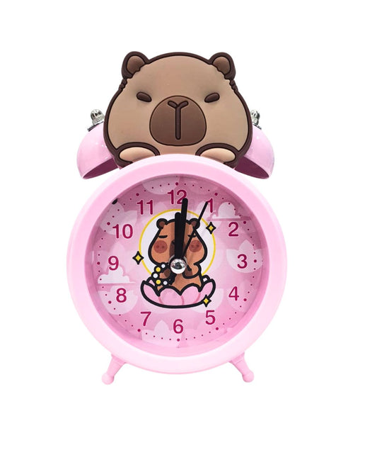 Cartoon Capybara Alarm Clock with Night Light  BY KATTY MAO