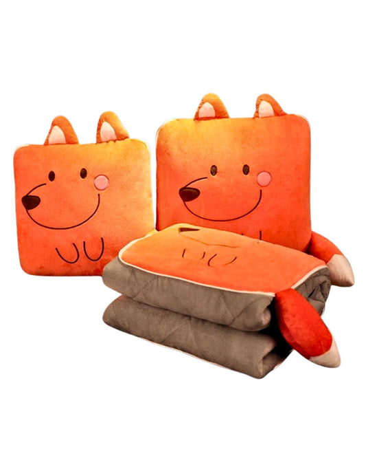 ADORABLE FOX  DESIGN FOLDABLE  AC BLANKET