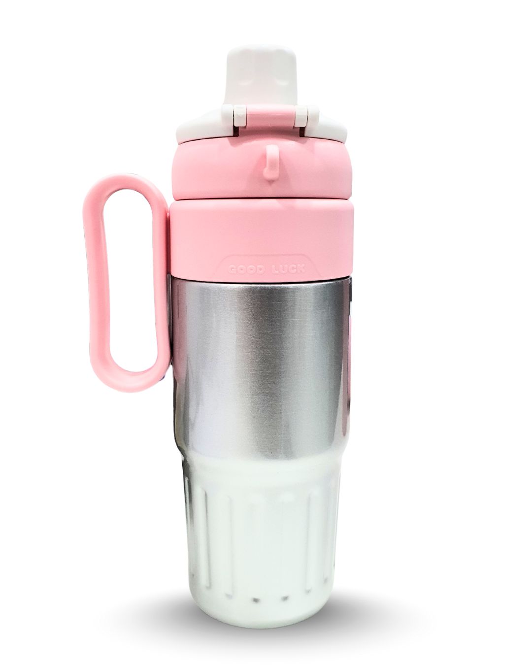 750ml Insulated Water Bottle (Pastel Pink & Light Blue) - Hot & Cold Double Wall Tumbler with Handle, Straw & Spout Lid for Gym, Office, Travel by KATTY MAO My First Best Friend