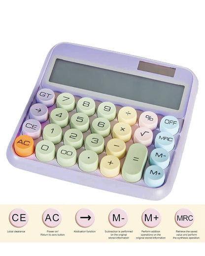 pastel calculator with 12 digit display
