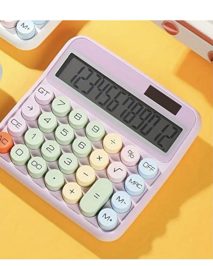 pastel calculator with 12 digit display