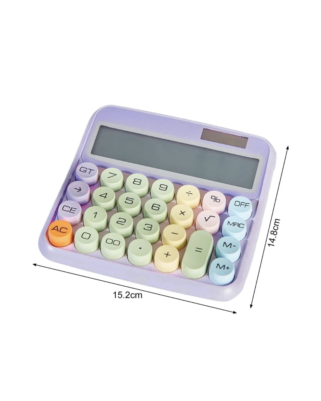 pastel calculator with 12 digit display