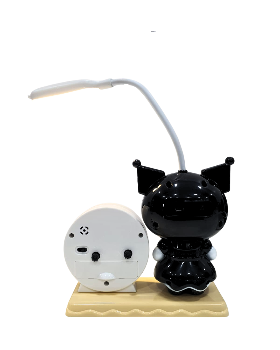 Cutest 2-in-1 Kuromi Desktop LED Lamp Cum Watch for Kids Bedroom, Birthday Return Gift Idea (Pack of 01)