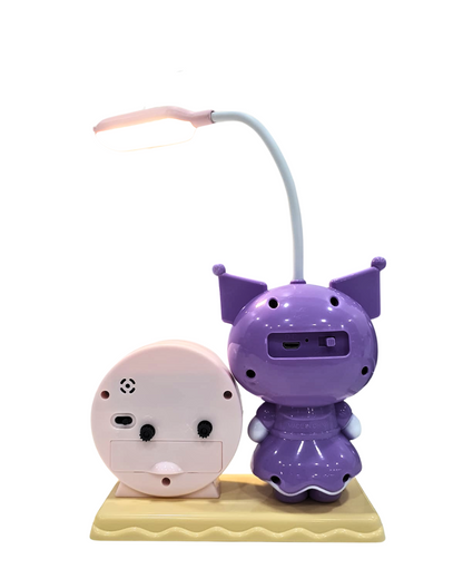 Cutest 2-in-1 Kuromi Desktop LED Lamp Cum Watch for Kids Bedroom, Birthday Return Gift Idea (Pack of 01)