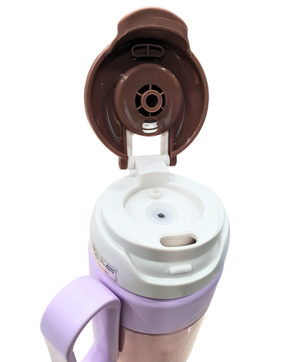 750ml Insulated Water Bottle (Pastel Pink & Light Blue) - Hot & Cold Double Wall Tumbler with Handle, Straw & Spout Lid for Gym, Office, Travel by KATTY MAO My First Best Friend