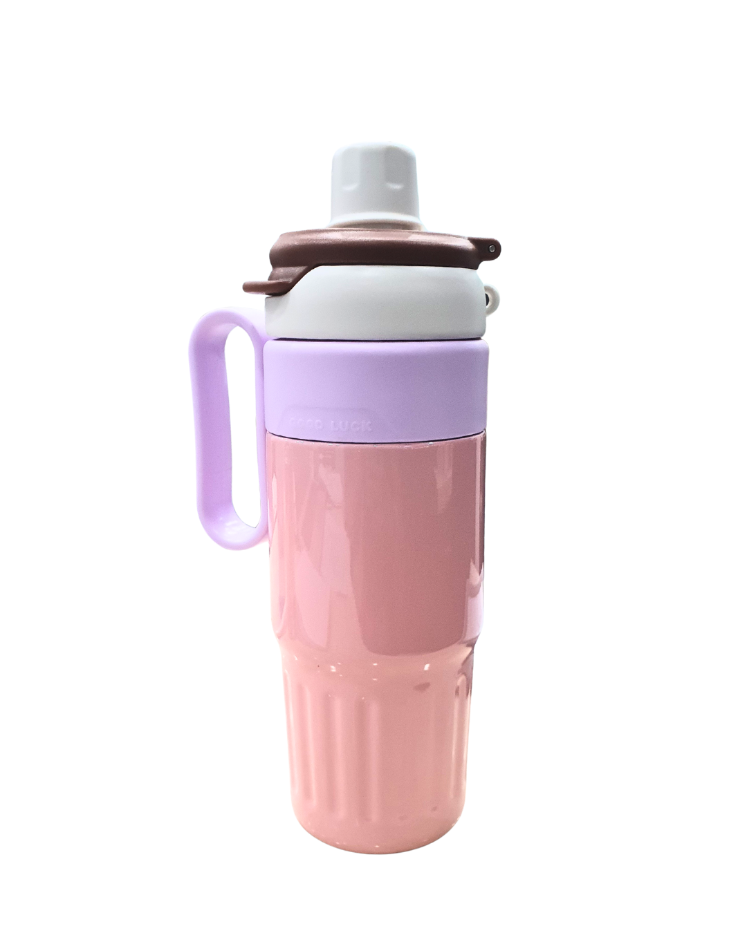 750ml Insulated Water Bottle (Pastel Pink & Light Blue) - Hot & Cold Double Wall Tumbler with Handle, Straw & Spout Lid for Gym, Office, Travel by KATTY MAO My First Best Friend