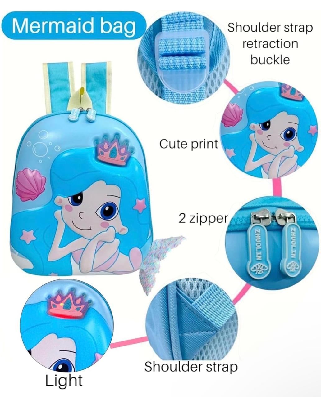 Mermaid Cartoon Kids Backpack / School Bag