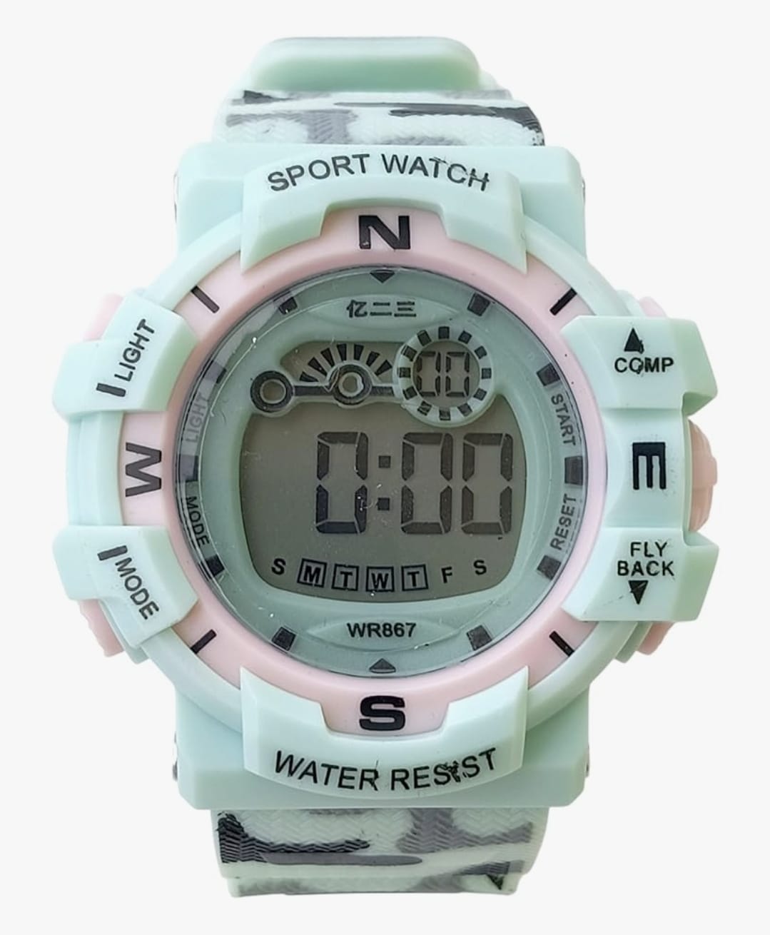 Katty Mao Digital Sports Watch, Pink, LCD Display, Water Resistant, Round Shape, Multiple Sports Modes, Electronic Wristwatch for Kids, Men, Women, 4.5x4.5x1.2 cm by Katty Mao
