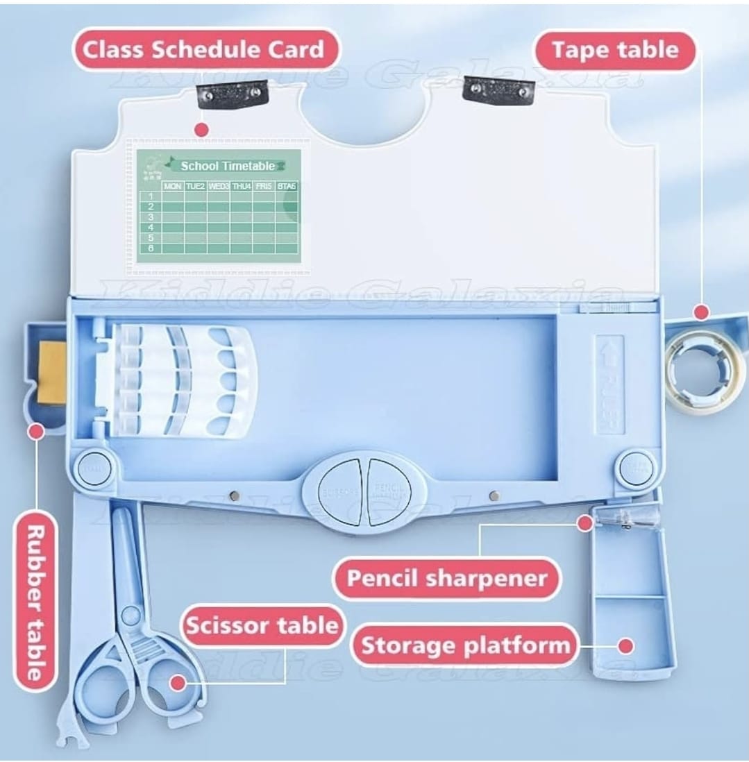 KATTY MAO My First Best Friend Space Astronaut Pencil Case, Multi-Compartment Storage Box with Partition Design, Navy Blue