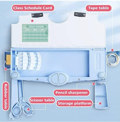 KATTY MAO My First Best Friend Space Astronaut Pencil Case, Multi-Compartment Storage Box with Partition Design, Navy Blue