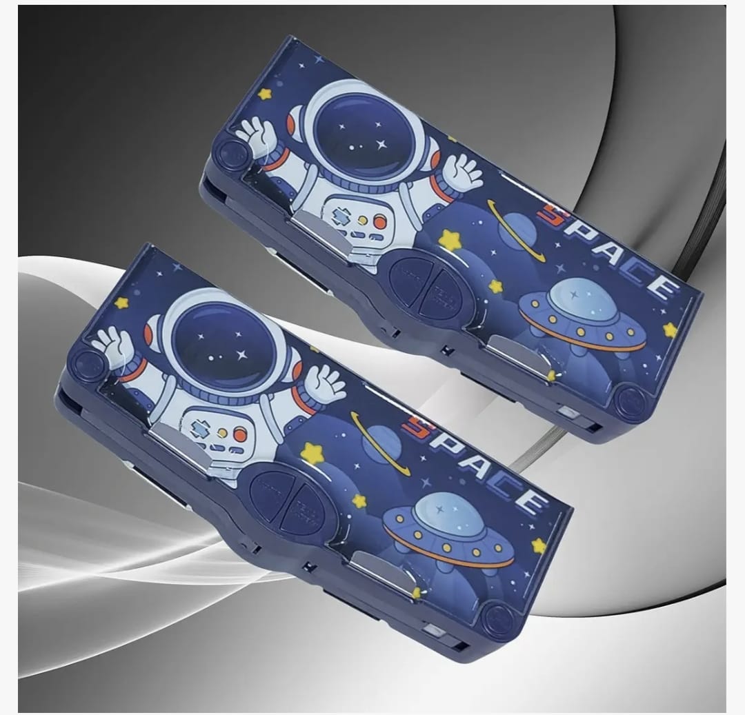 KATTY MAO My First Best Friend Space Astronaut Pencil Case, Multi-Compartment Storage Box with Partition Design (Ocean Blue)