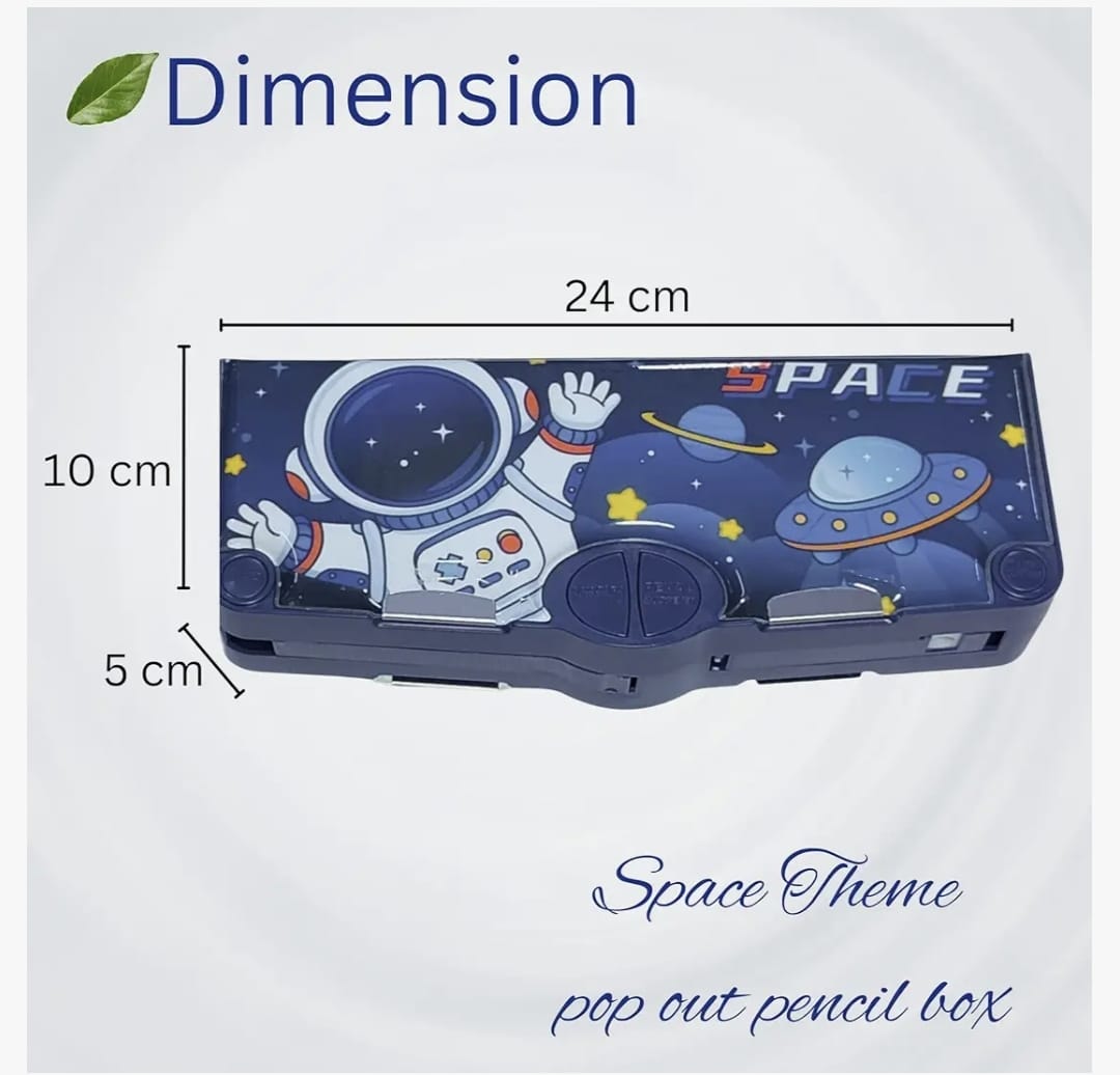 KATTY MAO My First Best Friend Space Astronaut Pencil Case, Multi-Compartment Storage Box with Partition Design (Ocean Blue)