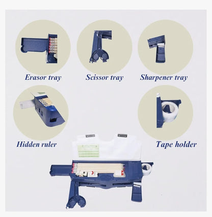 KATTY MAO My First Best Friend Space Astronaut Pencil Case, Multi-Compartment Storage Box with Partition Design (Ocean Blue)